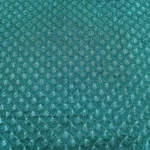 Zari Work Raw Silk Fabric - Teal - Image 4