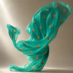 Embroidery Work Georgette Fabric - Aqua Green