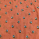 Embroidery Work Georgette Fabric - Dusty Orange - Image 2