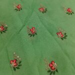 Embroidery Work Georgette Fabric - Paradise Green - Image 3
