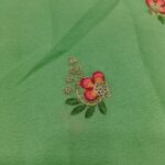 Embroidery Work Georgette Fabric - Paradise Green - Image 4