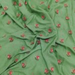 Embroidery Work Georgette Fabric - Paradise Green - Image 5