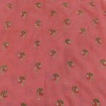 Embroidery Work Georgette Fabric - Rose Pink - Image 2