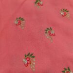 Embroidery Work Georgette Fabric - Rose Pink - Image 3