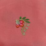 Embroidery Work Georgette Fabric - Rose Pink - Image 4