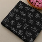Organza with Silver Zari Embroidery - Black - Image 2