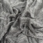 Organza with Silver Zari Embroidery -Grey - Image 4