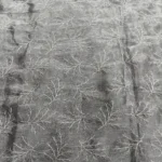 Organza with Silver Zari Embroidery -Grey - Image 5