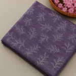 Organza with Silver Zari Embroidery – Lavender - Image 2