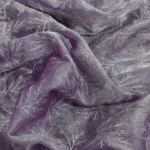 Organza with Silver Zari Embroidery – Lavender - Image 4