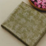 Organza with Silver Zari Embroidery – Pastel Green - Image 2