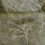 Organza with Silver Zari Embroidery – Pastel Green - Image 3