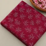 Organza with Silver Zari Embroidery – Rani Pink - Image 2