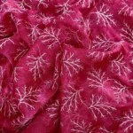 Organza with Silver Zari Embroidery – Rani Pink - Image 4