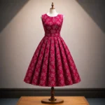 Organza with Silver Zari Embroidery – Rani Pink - Image 6