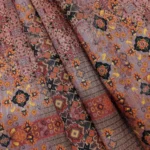 Semi Raw Silk with Digital Print – Deep Taupe - Image 4