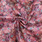 Semi Raw Silk with Digital Print – China Rose - Image 5