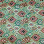 Semi Raw Silk with Digital Print – Dark Sea Green - Image 2