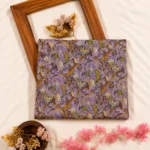 Semi Raw Silk with Digital Print – Lavender