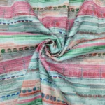 Semi Raw Silk with Digital Print – Light Blue - Image 5