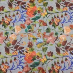 Semi Raw Silk with Digital Print – Light Blue Grey - Image 2