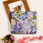 Semi Raw Silk With Digital Print – Light Purple