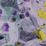 Semi Raw Silk With Digital Print – Light Purple - Image 3