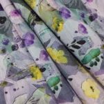 Semi Raw Silk With Digital Print – Light Purple - Image 4