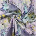 Semi Raw Silk With Digital Print – Light Purple - Image 5