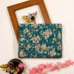 Semi Raw Silk with Digital Print – Rama Green