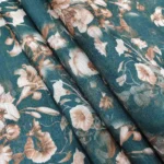 Semi Raw Silk with Digital Print – Rama Green - Image 4